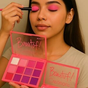 Beauty Creations Vibrant Pink and Purple Eyeshadow Palette 12 Shades